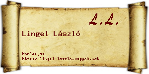 Lingel László névjegykártya