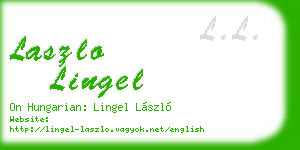 laszlo lingel business card